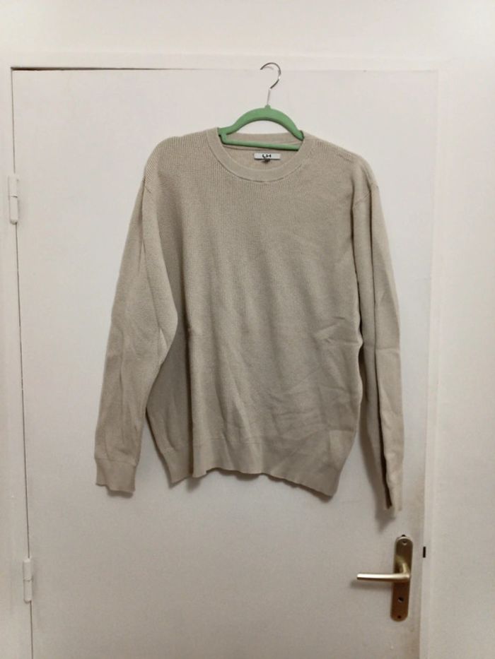Pull beige homme