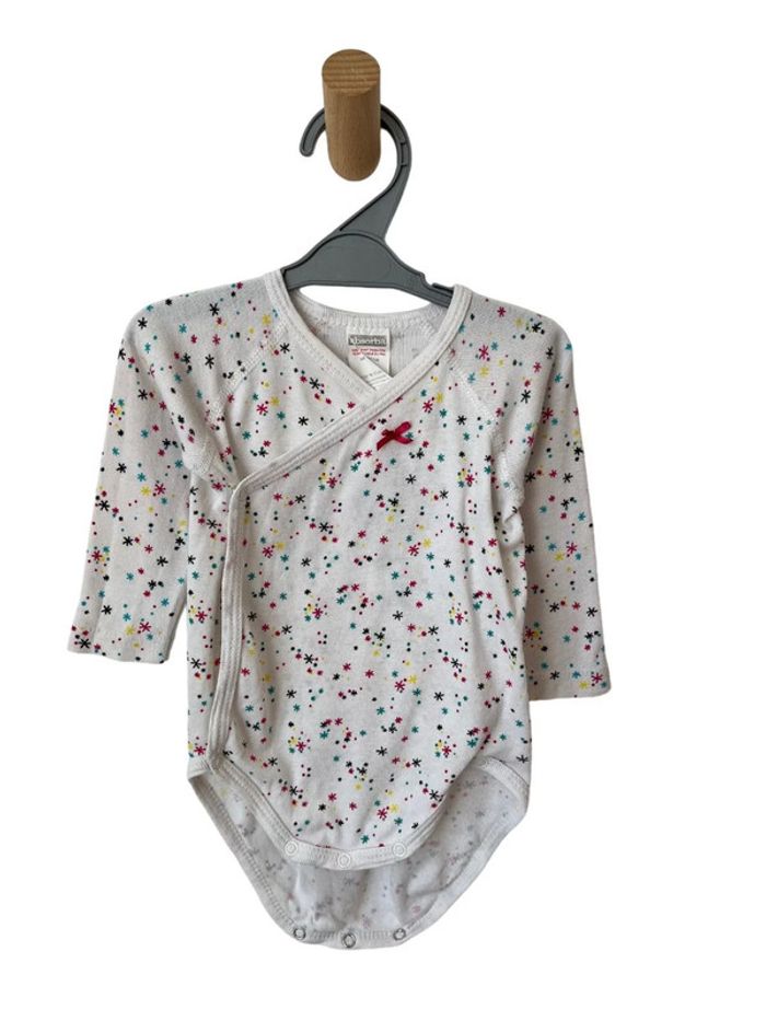 LOT de 2 bodies croisés à manches longues - Absorba 6 mois (67cm) - photo numéro 2