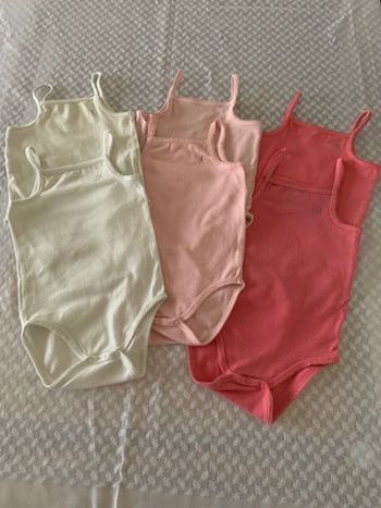 Lot de 6 Bodies à bretelles 6 mois fille