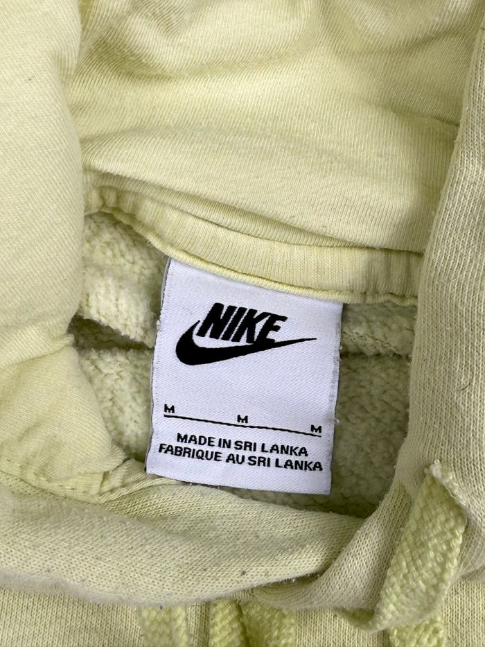 Pull Hoodie Nike jaune pastel homme taille M sweat à capuche logo brodé 02825 - photo numéro 8
