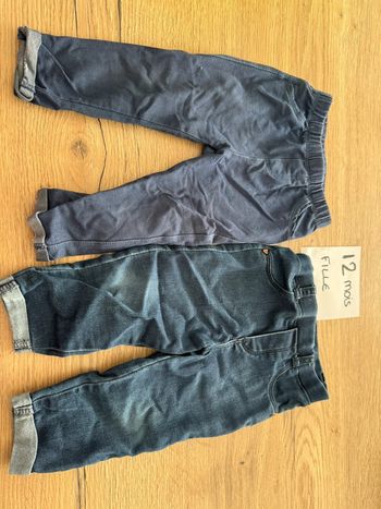 Lot 2 pantalon jeans