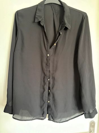 Chemise noire fluide Kiabi - Taille XL (46-48) - Éco-conception