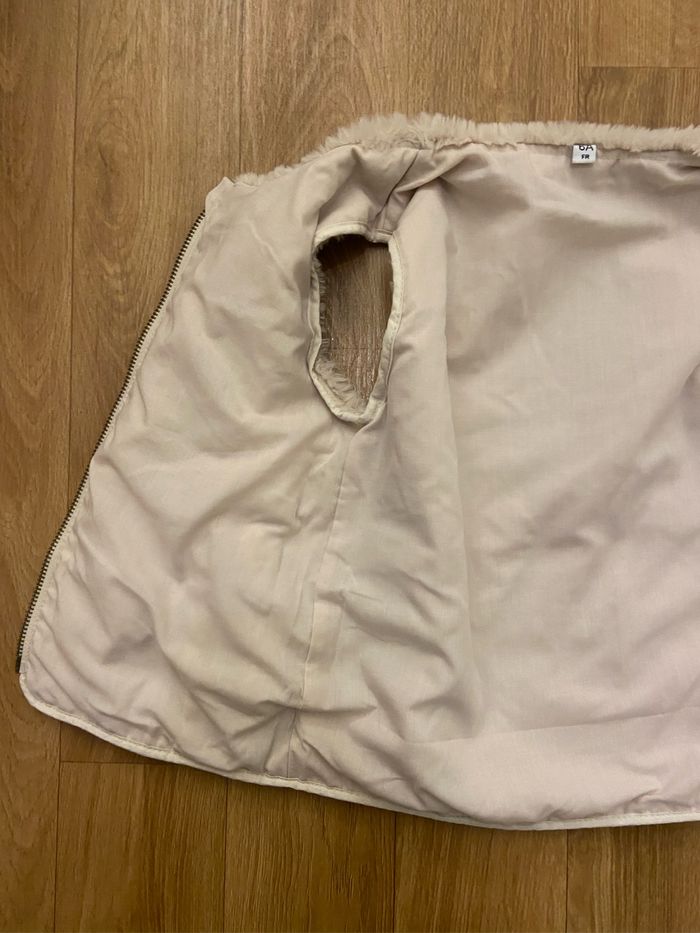 Gilet moumoute crème fille 6 ans - photo numéro 4