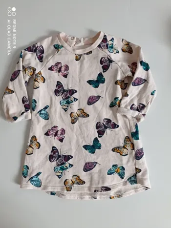 Robe sweat H&M 9 mois papillons