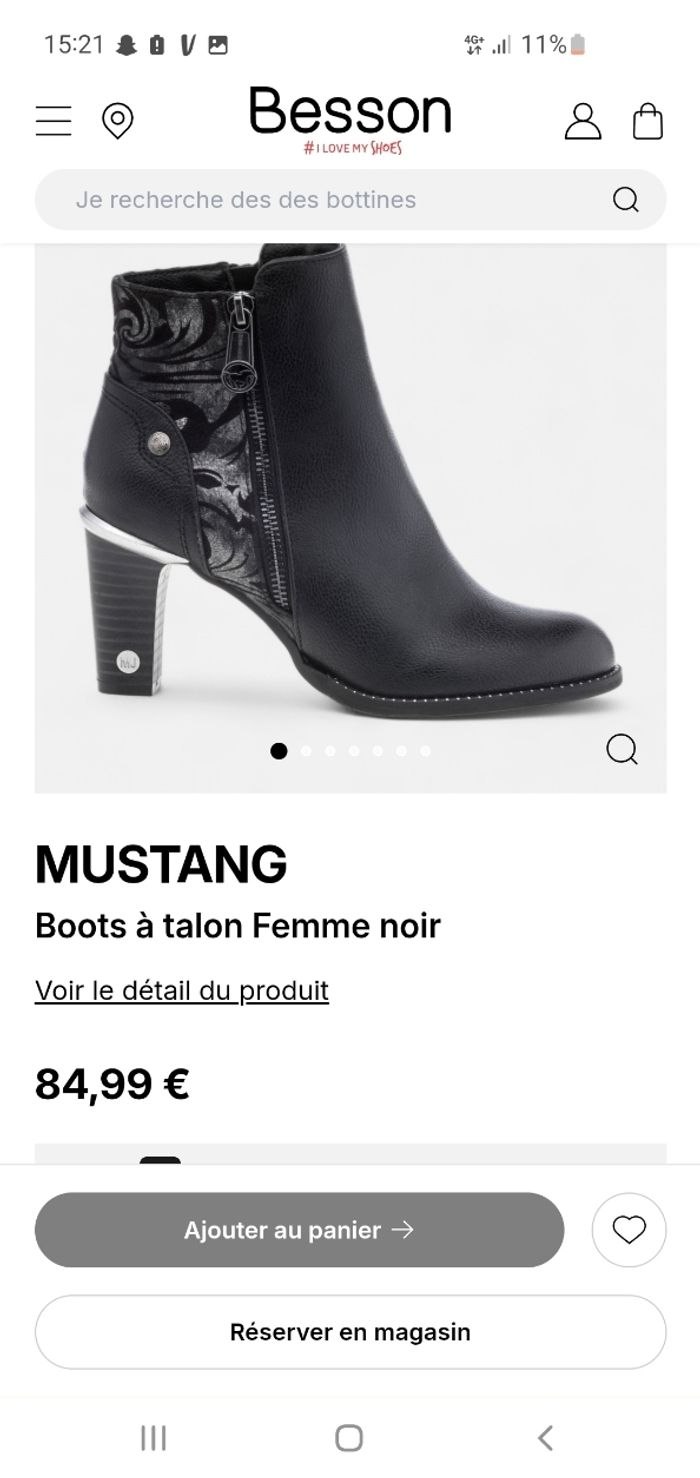 Bottines Mustang  , taille 37 - photo numéro 6