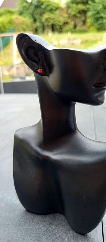 Boucles d'oreilles diamant Rouge