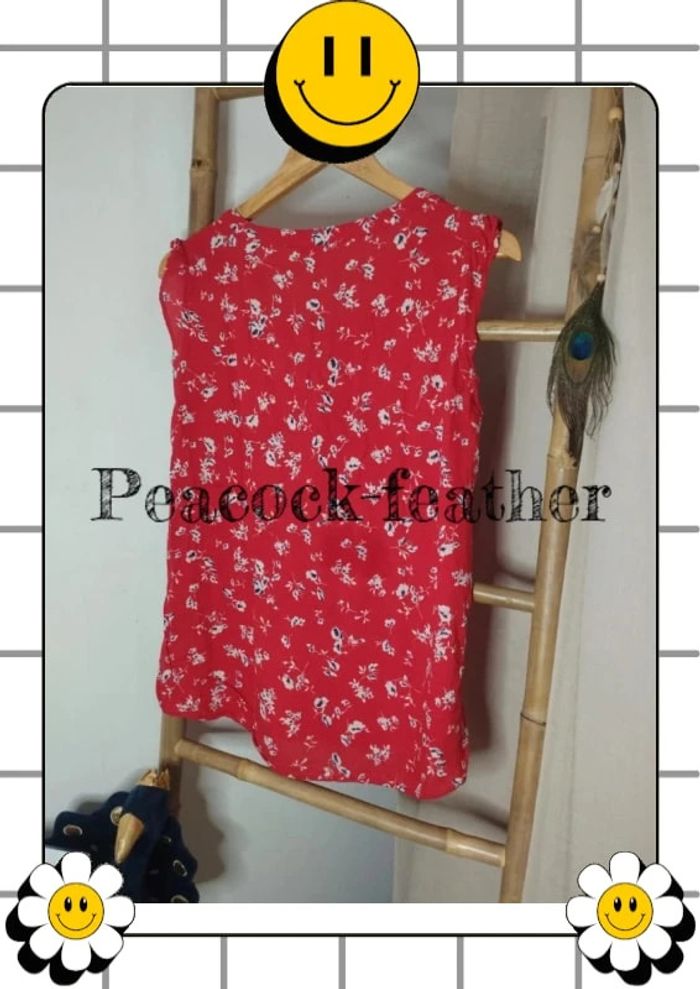 Haut débardeur rouge camaïeu 40/42 - photo numéro 7