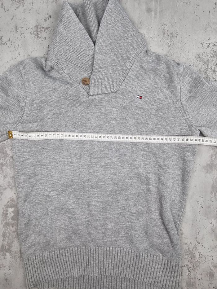 Pull col châle Tommy Hilfiger – Gris – Taille S Hommes (mesures en photos) - photo numéro 10