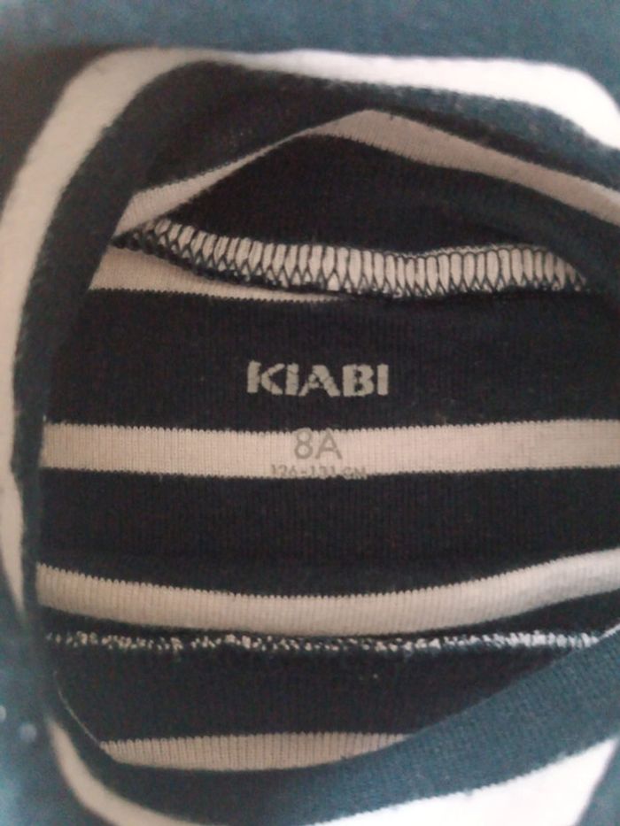 Sous-pull noir rayé Kiabi 8A - photo numéro 3