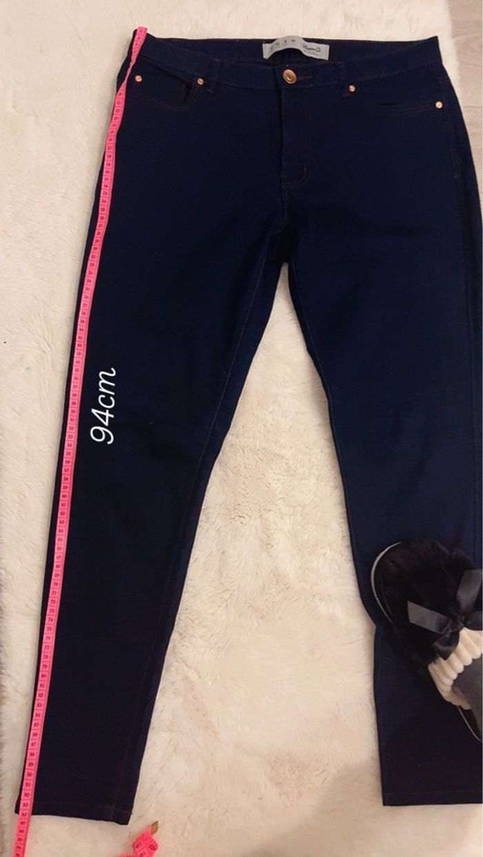 Pantalon jean slim bleu marine - photo numéro 6