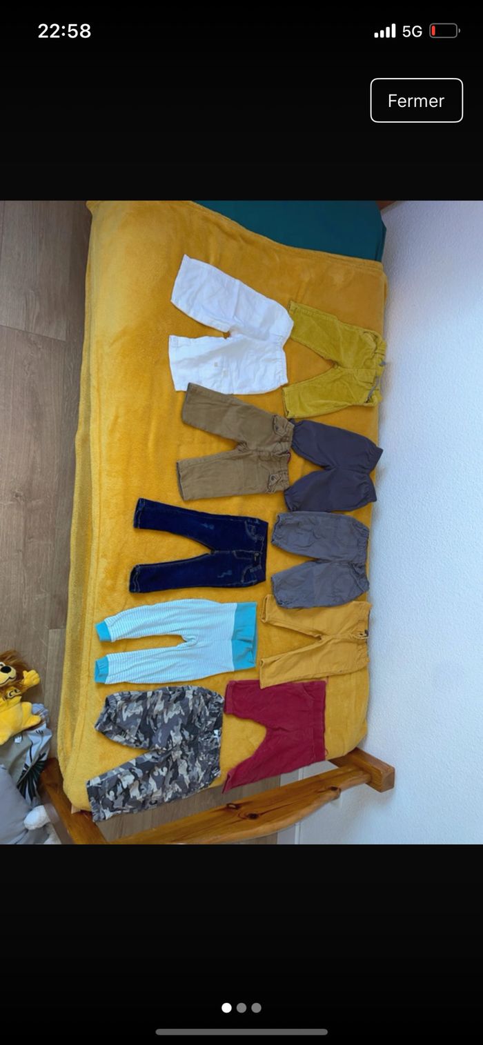 Pantalons 9 mois lot