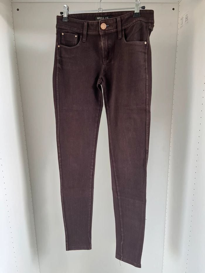 Jean skinny marron Miss Ok