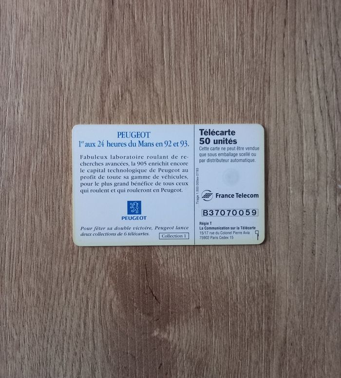Telecarte " 24 heures du Mans 92 et 93 " - photo numéro 2