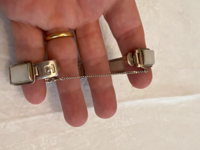 Bracelet vintage en argent et nacre - photo numéro 10