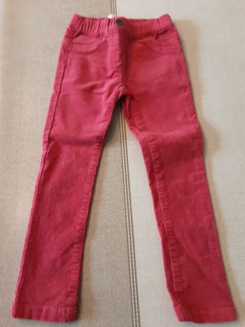 Pantalon velour framboise