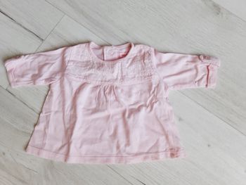 Vêtement bébé fille tee-shirt rose manches mi longues In extenso 6 mois