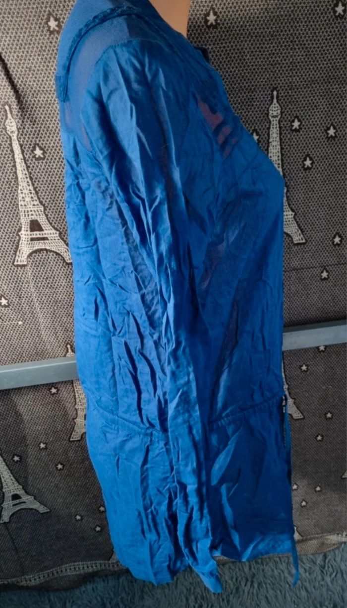 Tunique bleu à manches longues taille 38 - photo numéro 4