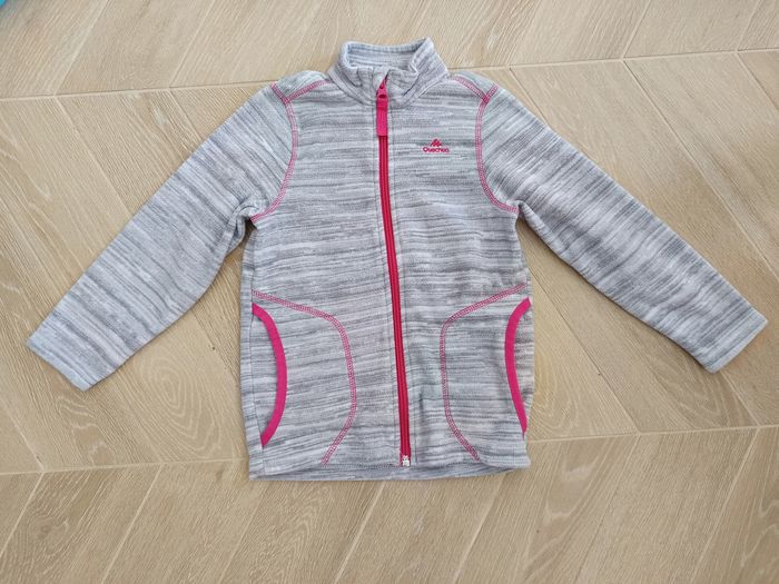 Gilet zippé polaire gris Quechua 5 ans