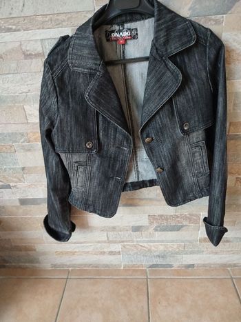 Veste en jean noire