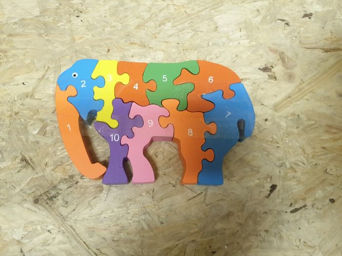 Puzzle en bois éléphant