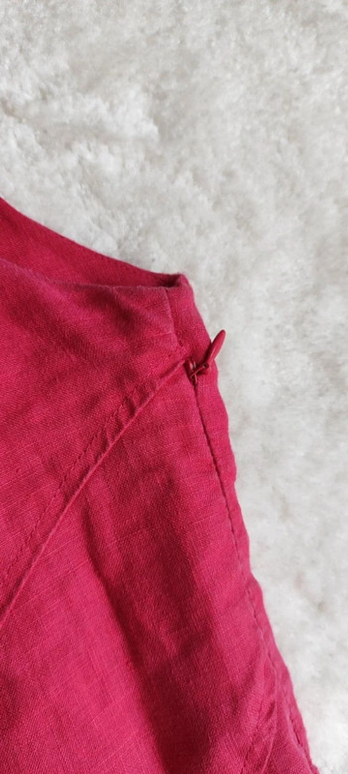 Robe sans manche Jacqueline Riu 40 rose fuchsia 100% lin - photo numéro 6