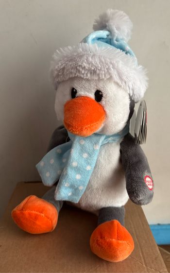 Peluche de Noël pingouin musicale