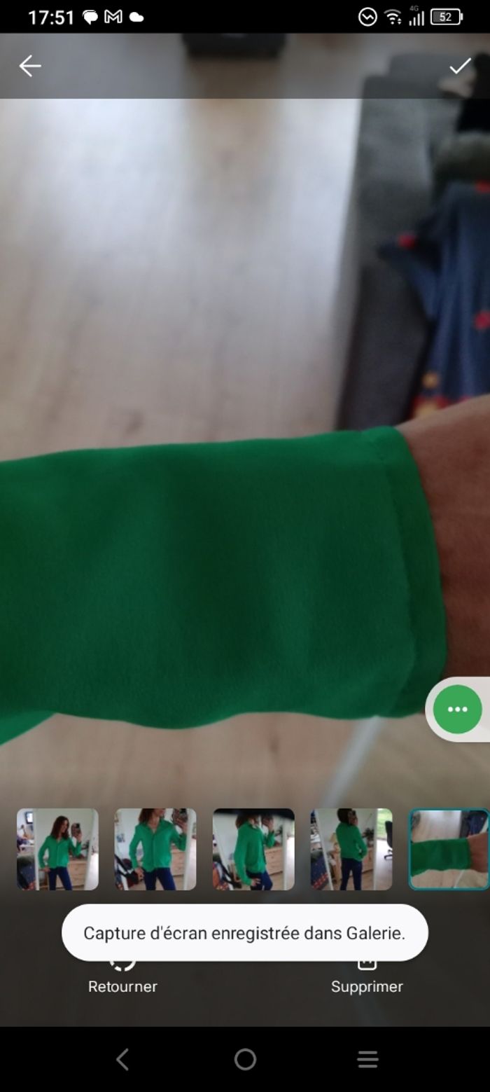 Chemise femme fluide s verte c77 - photo numéro 4