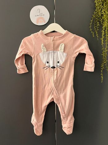 Pyjama zip en coton 3 mois
