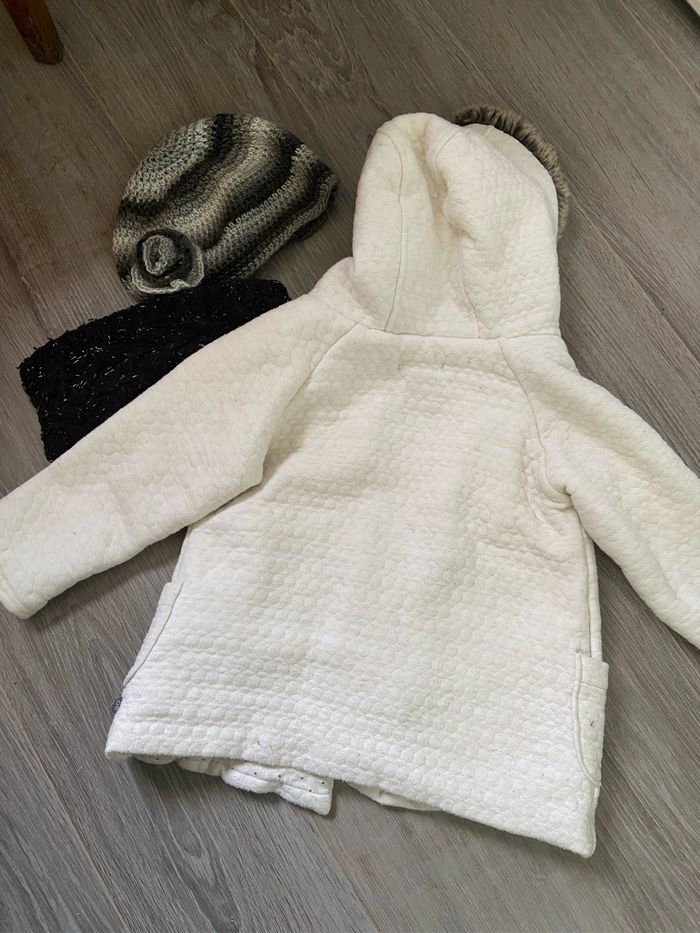 Manteau bonnet snood fille 24 mois - photo numéro 3