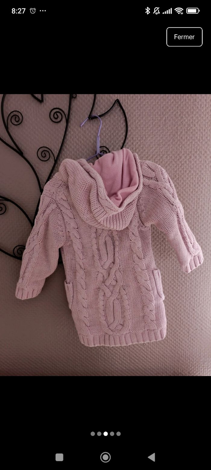 Gap gilet chaud rose poudré Gap 18/24 mois - photo numéro 3