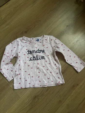 T-shirt rose coccinelles Mots d’enfants