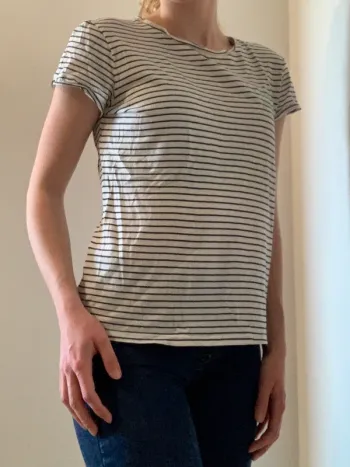T-shirt Rayures noir et blanc Promod
