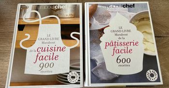 2 Livres cuisines et pâtisserie Marabout chef