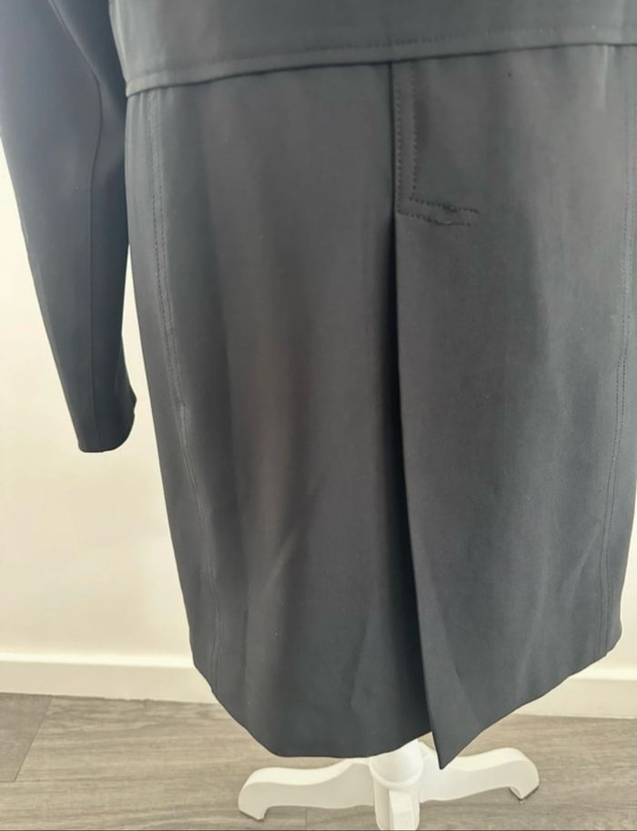 Trench seventies noir et argenté Vintage T38 M - photo numéro 7