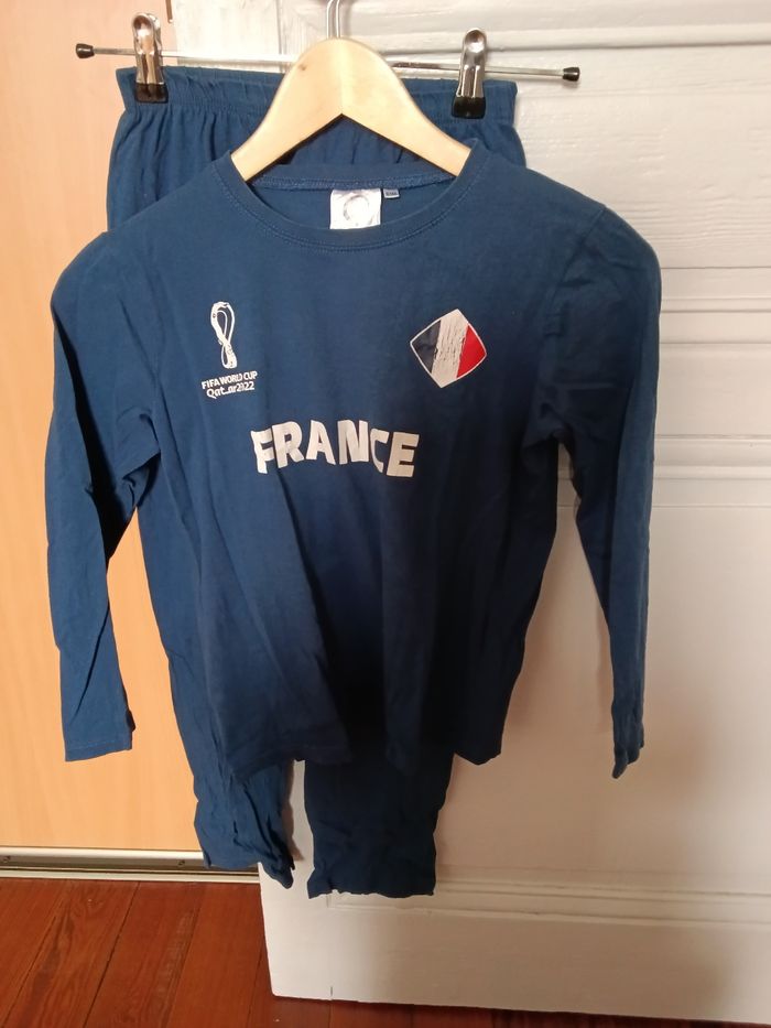 Pyjama équipe de France bleu et multicolore