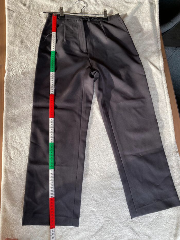 Tailleur La City blazer et pantalon marron taille 38 - photo numéro 12
