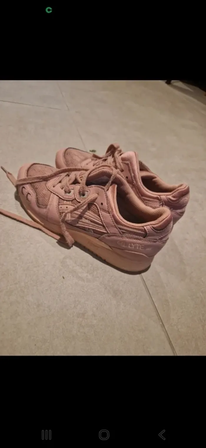 Basket asics gel lyte III rose taille 38 - photo numéro 5