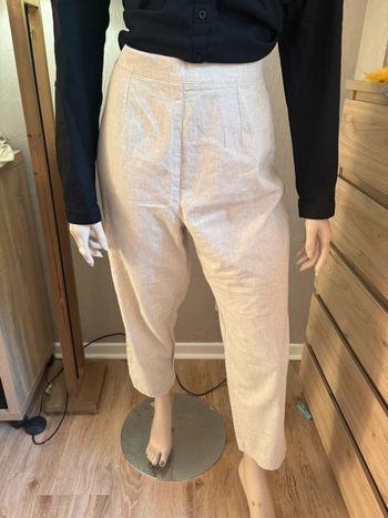 Pantalon en lin beige