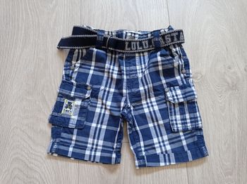 Bermuda garçon bleu marine et blanc Lulu Castagnette 18 mois