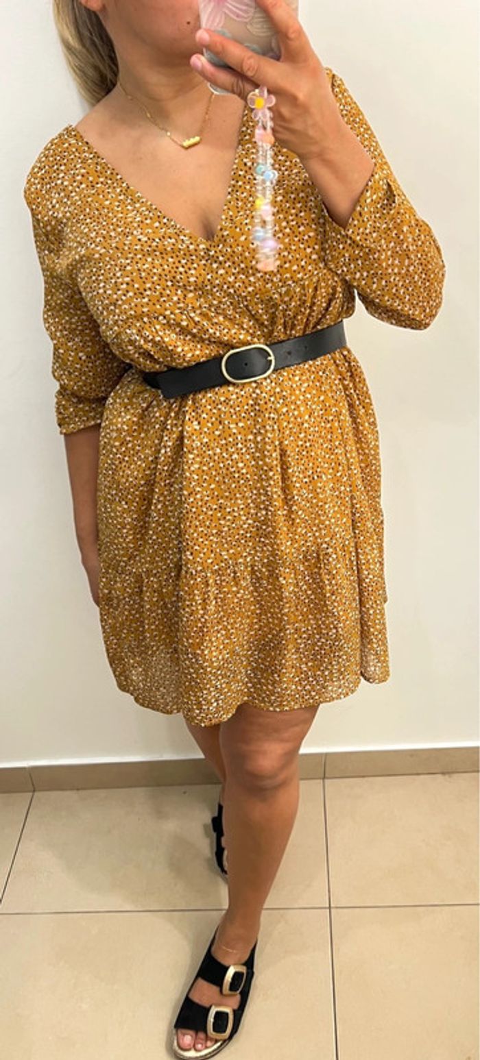 Robe courte fluide imprimée - photo numéro 3
