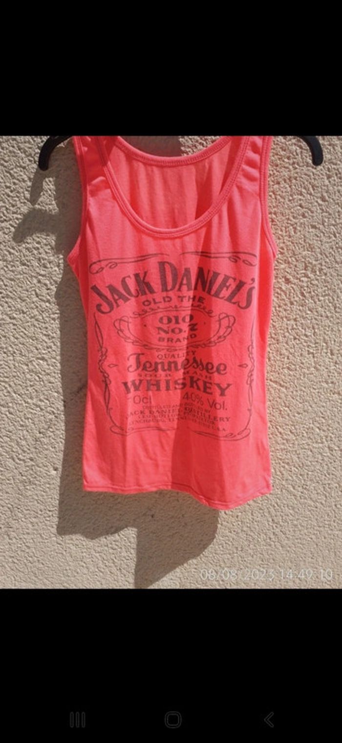 Débardeur Jack Daniel's rose fluo