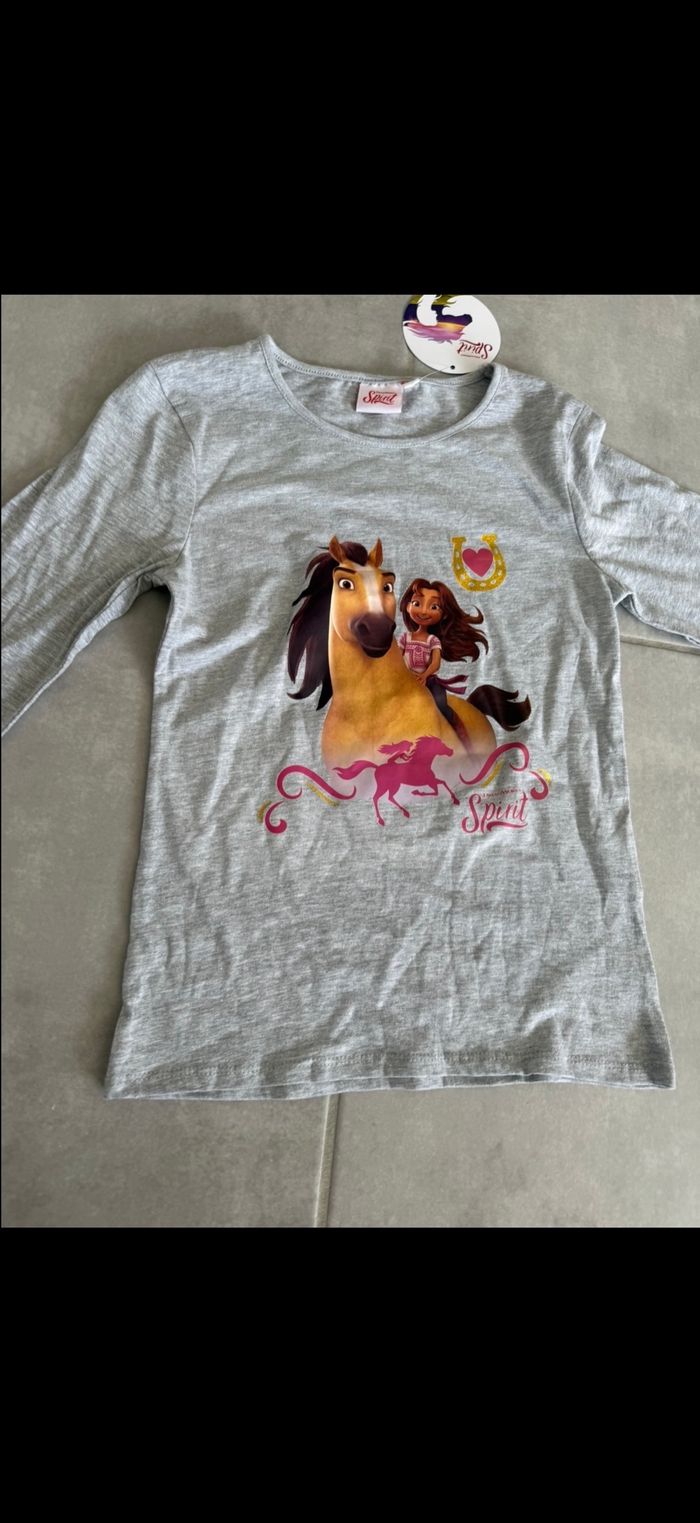 Tee shirt manches longues Cheval Spirit 8- 10 ans - photo numéro 2
