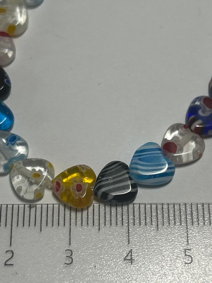 B3, Brin de 20 perles cœurs en verre - photo numéro 5