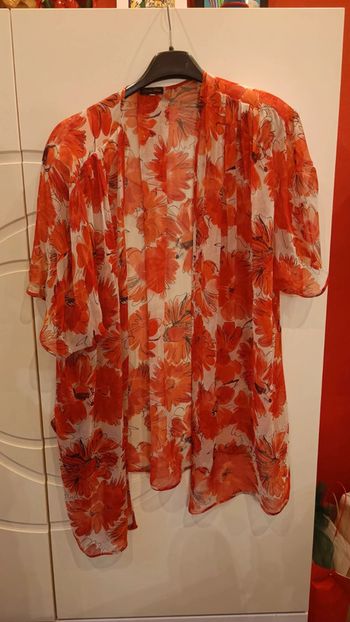 Completo 3 pezzi in seta rosso