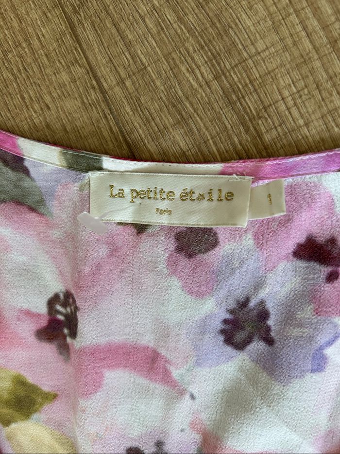 Robe fleurie à manches longues la petite étoile taille 1 jamais portée - photo numéro 9