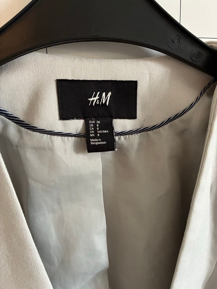 Veste blazer beige H&M 38 - photo numéro 2