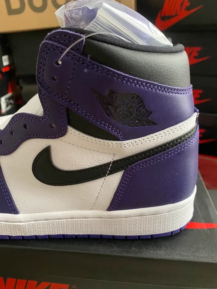 Jordan 1 high retro court purple white 2020 - photo numéro 12
