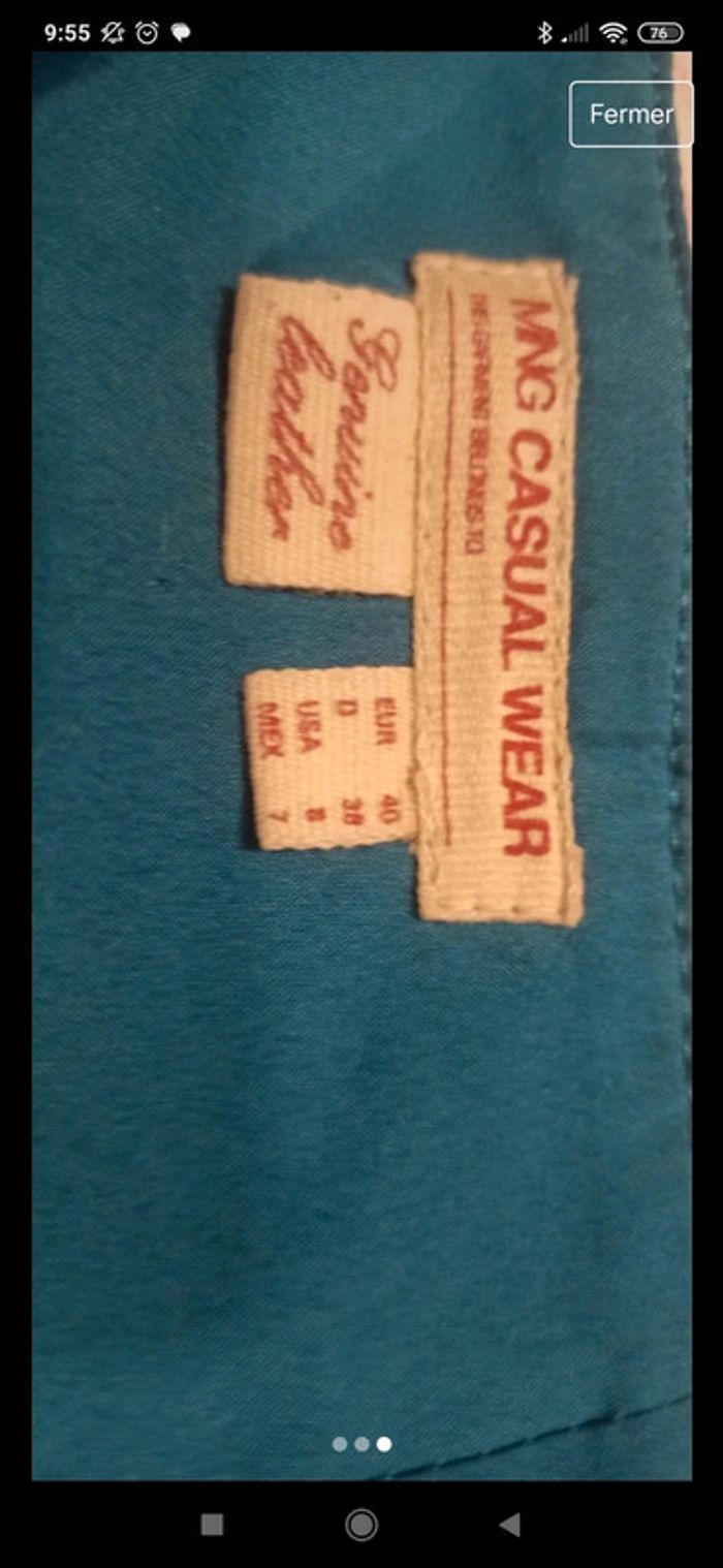 Jupe courte en cuir vintage - photo numéro 5
