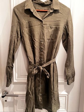 Robe chemise kaki