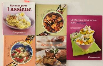 Lot 5 livres recettes Weight Watchers